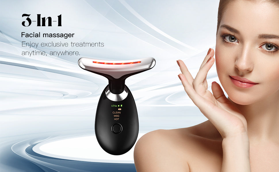 MASAJEADOR FACIAL Y DE CUELLO LED ANTIEDAD BeautyDiamond®