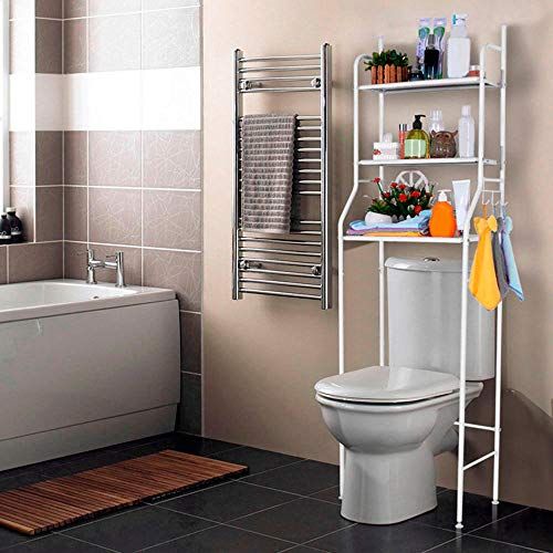 Mueble Organizador de Baño (Metal Blanco)