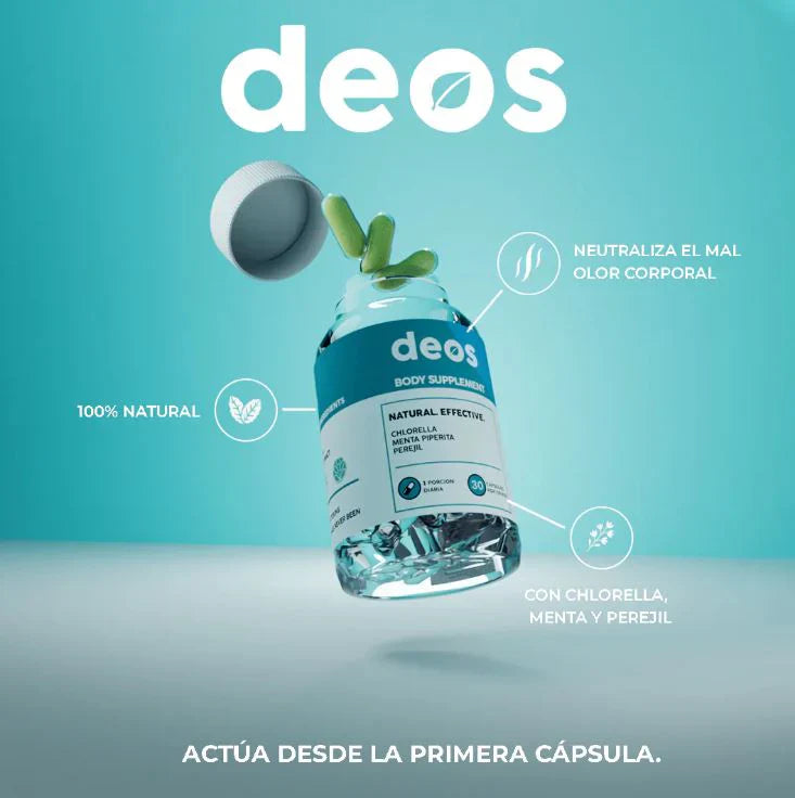 "DEOS" Cápsulas anti olores corporales