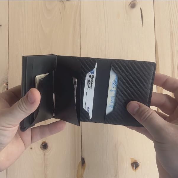 Billetera minimalista anti clonación con bloqueo RFID