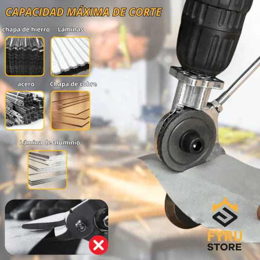 CORTADOR DE PLACAS METALICAS (Hasta 1mm) PARA TALADRO
