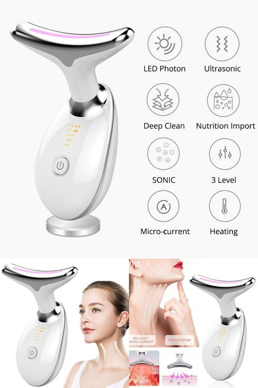 MASAJEADOR FACIAL Y DE CUELLO LED ANTIEDAD BeautyDiamond®