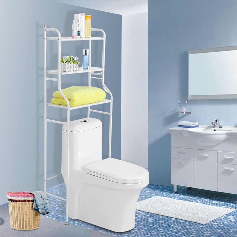 Mueble Organizador de Baño (Metal Blanco)