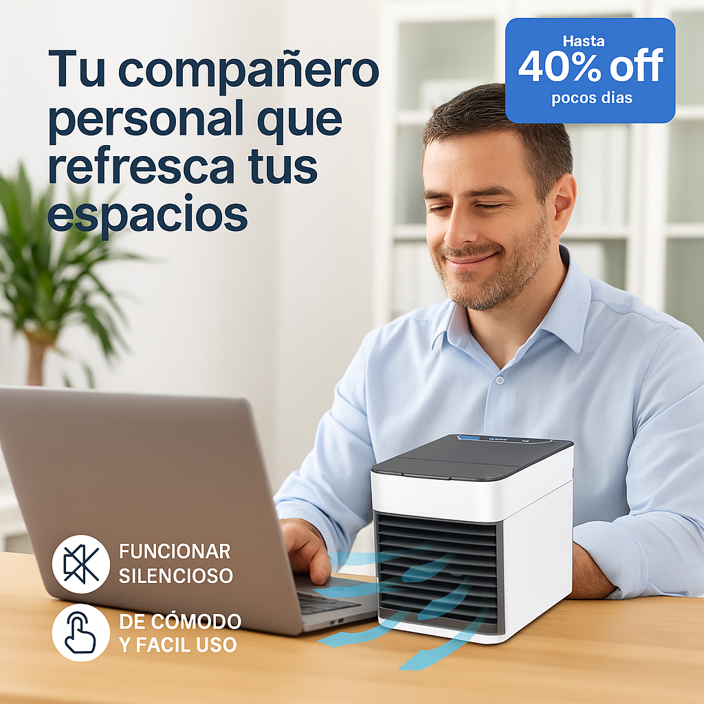 🧊 Mini Enfriador de Aire Portátil – Tu compañero personal este verano