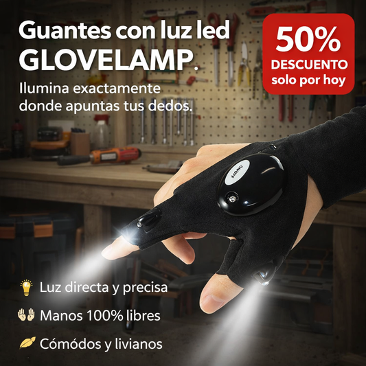 Guantes con luz led GLOVELAMP® - Manos libres