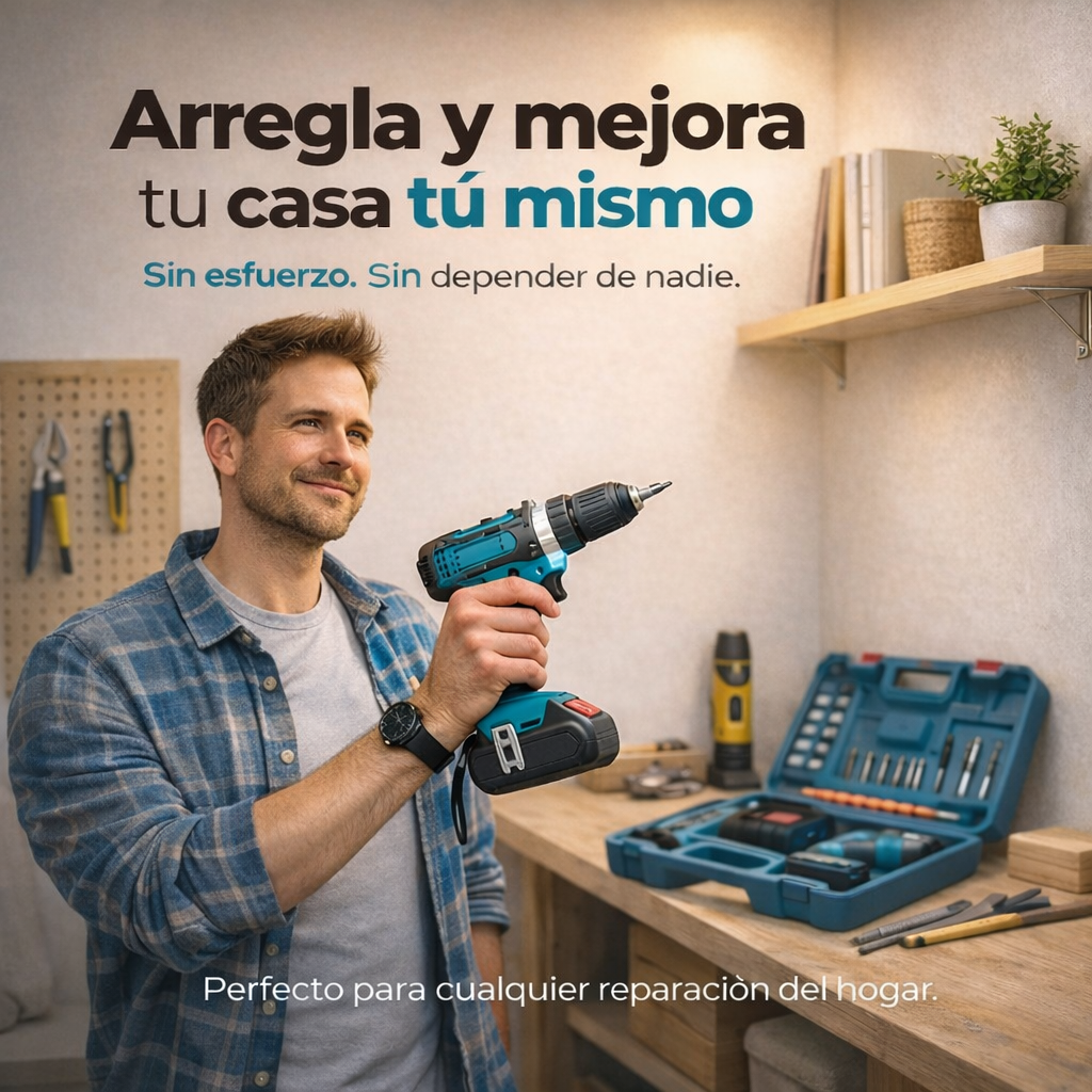 FixMaster Pro™ Taladro Inalámbrico 3 en 1 con Doble Batería