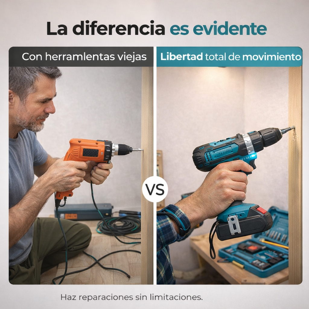 FixMaster Pro™ Taladro Inalámbrico 3 en 1 con Doble Batería