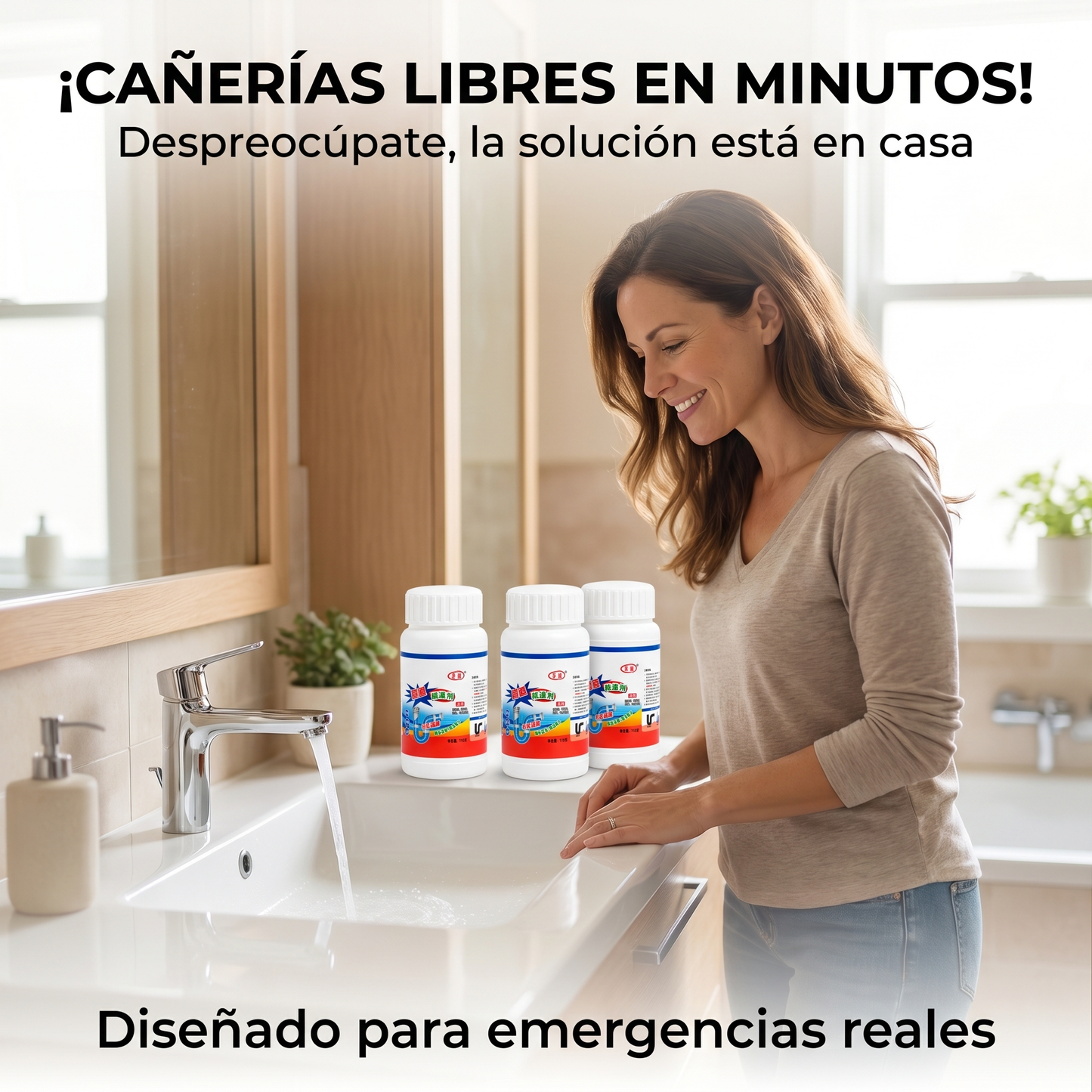 PACK 3x1 Destapador de Cañerías (3 potes de 110g) DestapaMax Emergencia