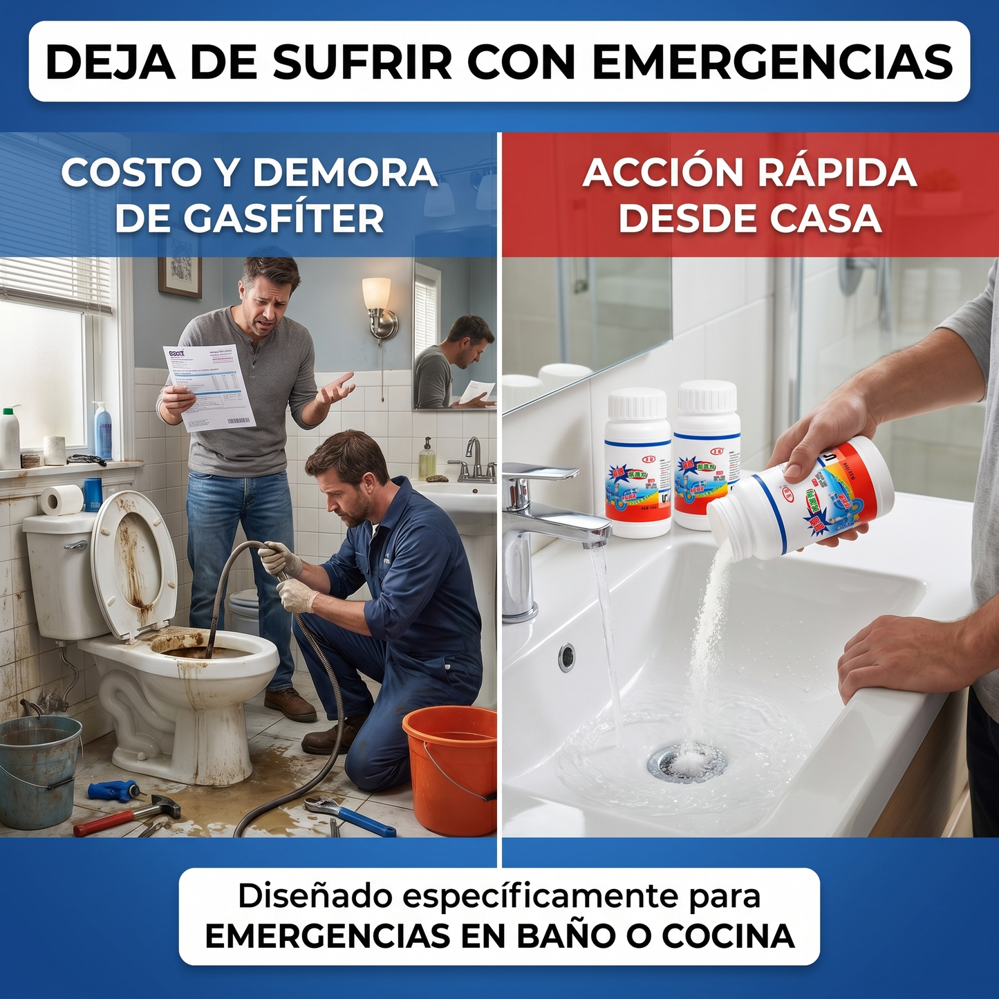 PACK 3x1 Destapador de Cañerías (3 potes de 110g) DestapaMax Emergencia