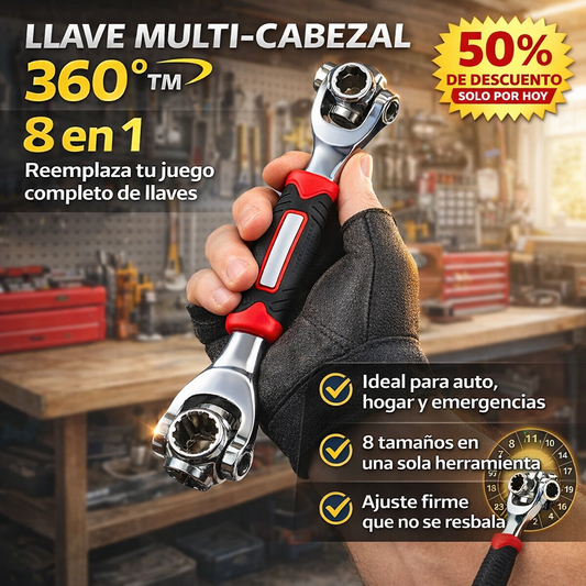 Llave multi-cabezal 360°™ 8 en 1