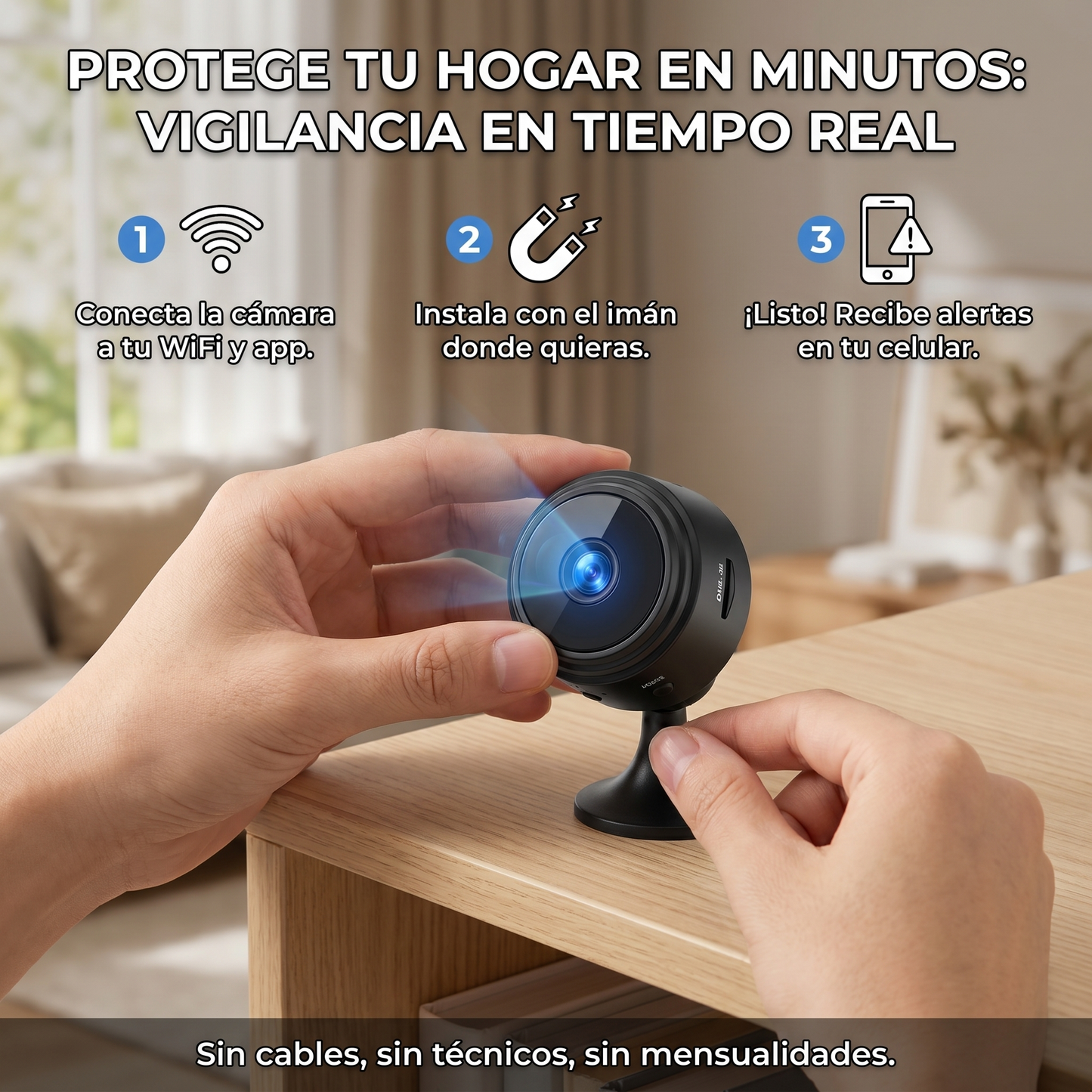 Mini Cámara Espía A9 WiFi (Original)— Protege Tu Hogar 24/7