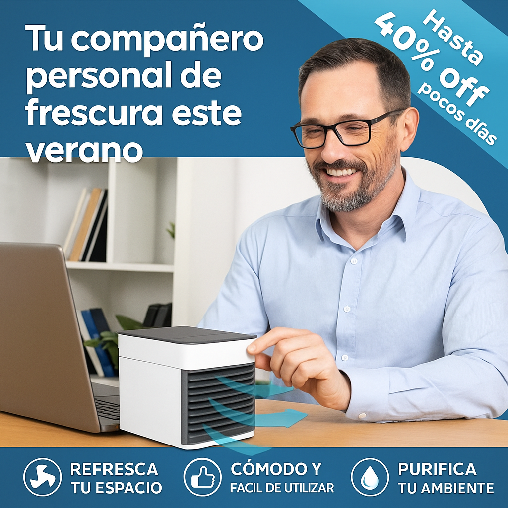 🧊 Mini Enfriador de Aire Portátil – Tu compañero personal este verano