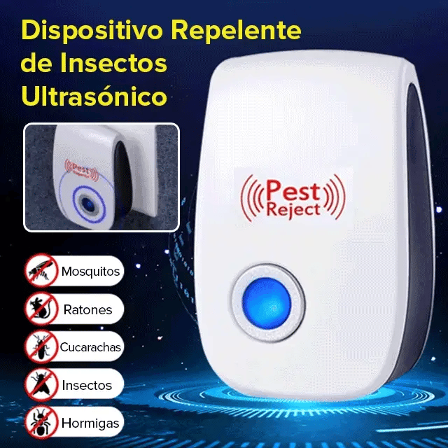 Repelente Ultrasónico Pest Reject ® aleja insectos y roedores
