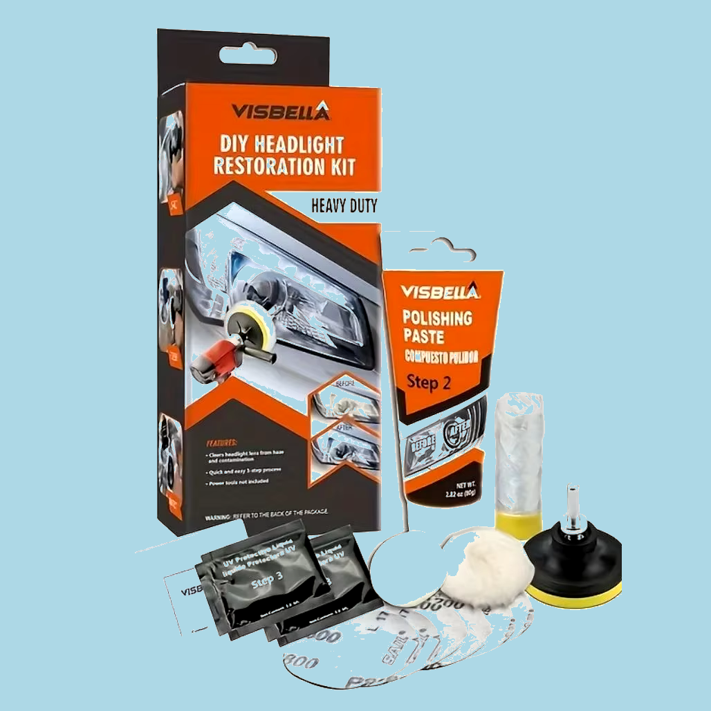🚗 VISBELLA® – KIT RESTAURADOR DE FAROS PARA TALADRO
