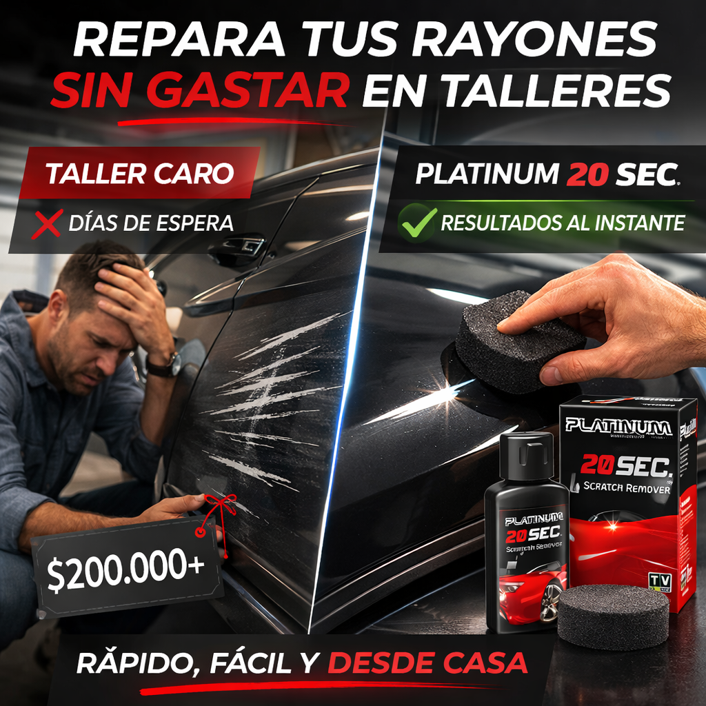 PLATINUM 20 SEC® – Elimina los rayones de tu auto (original - tecnología alemana)