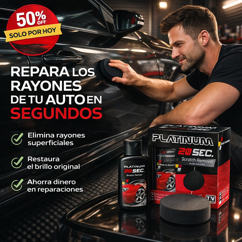 PLATINUM 20 SEC® – Elimina los rayones de tu auto (original - tecnología alemana)