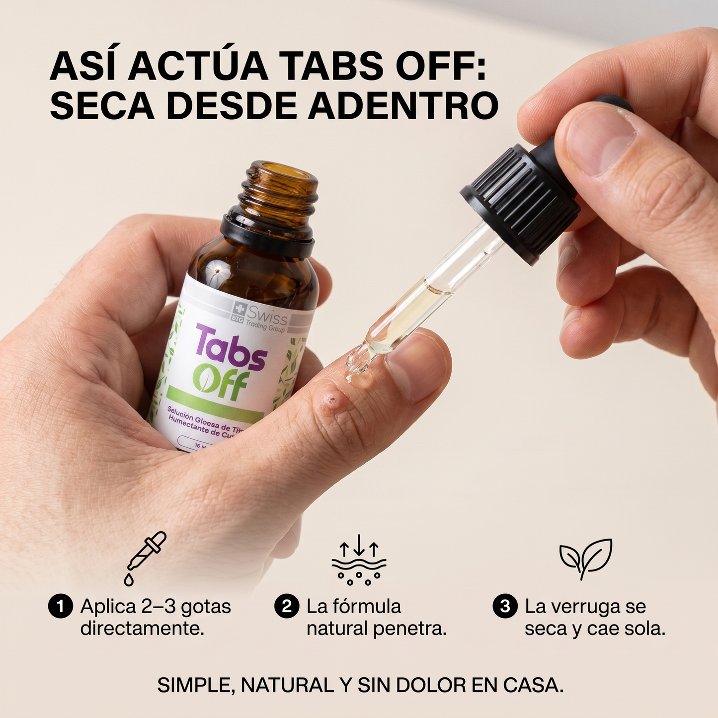 Tabs Off — Quita Verrugas Natural Para Uso En Todo el Cuerpo