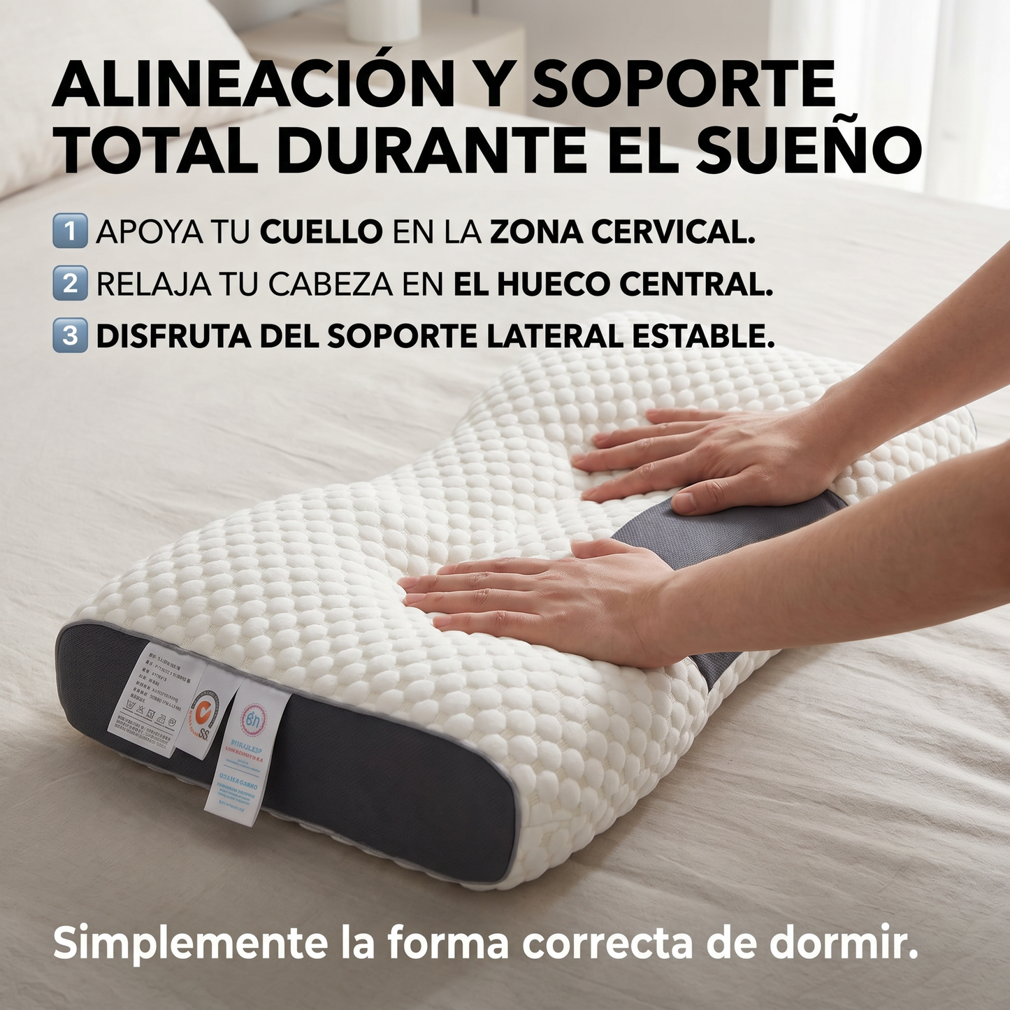 Almohada Ergonómica para Alivio Cervical y Descanso Profundo CerviZen™