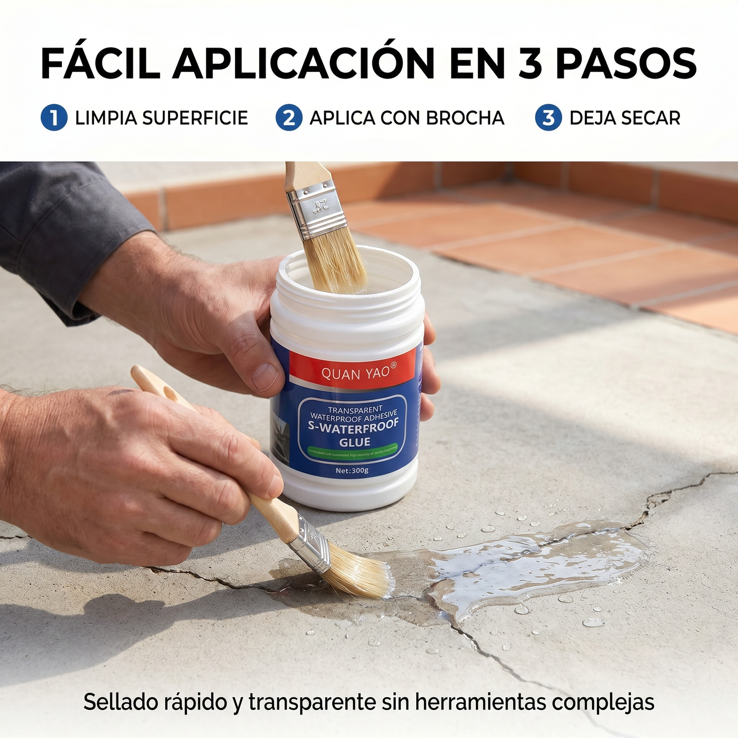 Pack 2x1 Sellador Transparente Anti GOTERAS (2 potes x 300g)