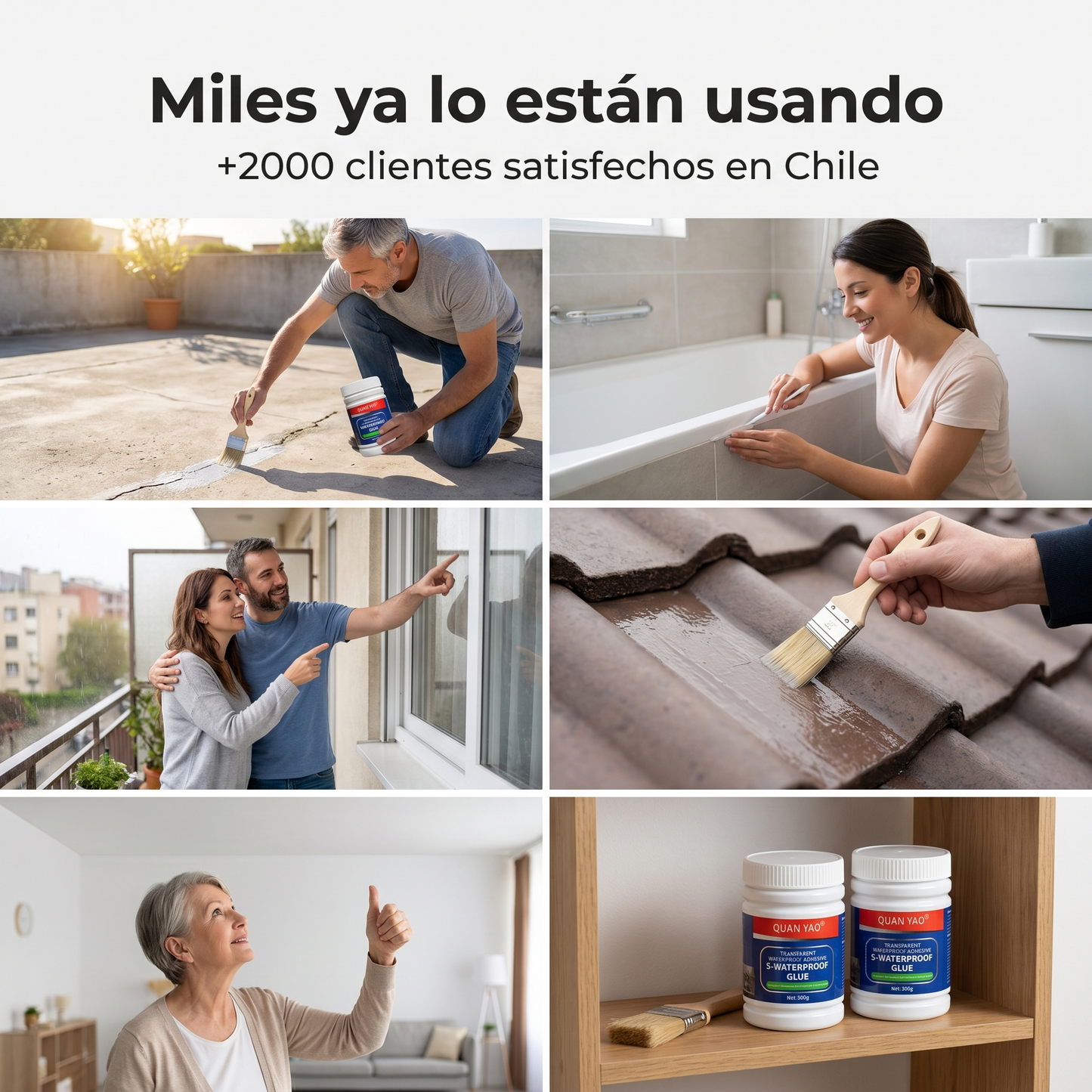 Pack 2x1 Sellador Transparente Anti GOTERAS (2 potes x 300g)