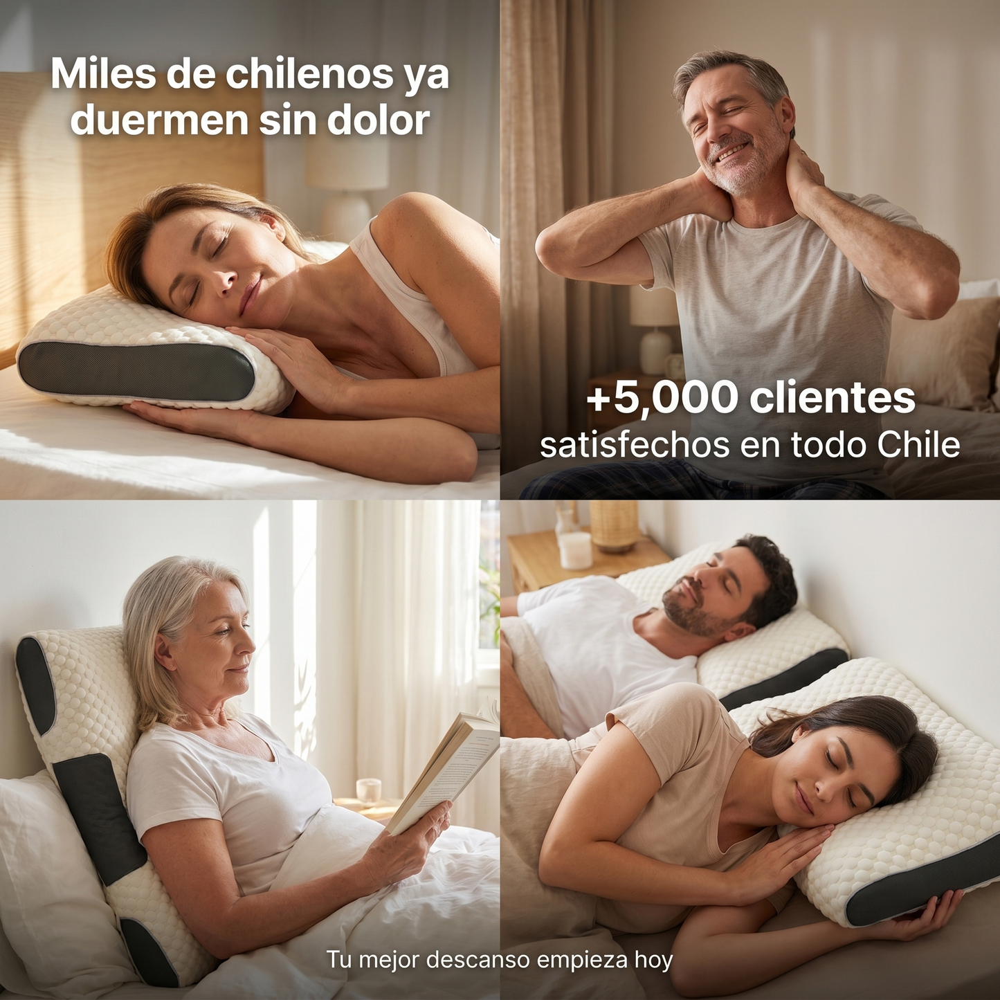 Almohada Ergonómica para Alivio Cervical y Descanso Profundo CerviZen™