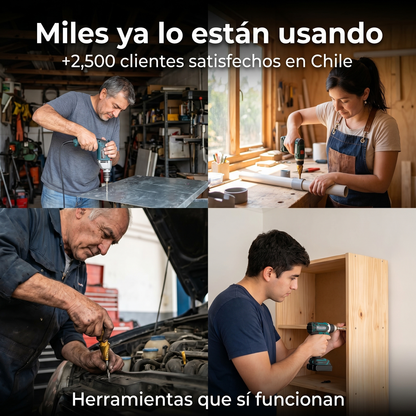 Kit Maestro Titanio Pro™ | 6 Brocas Escalonadas Para Taladro