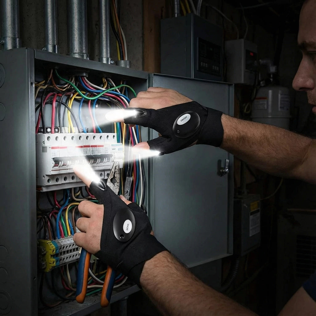 Guantes con luz led GLOVELAMP® - Manos libres